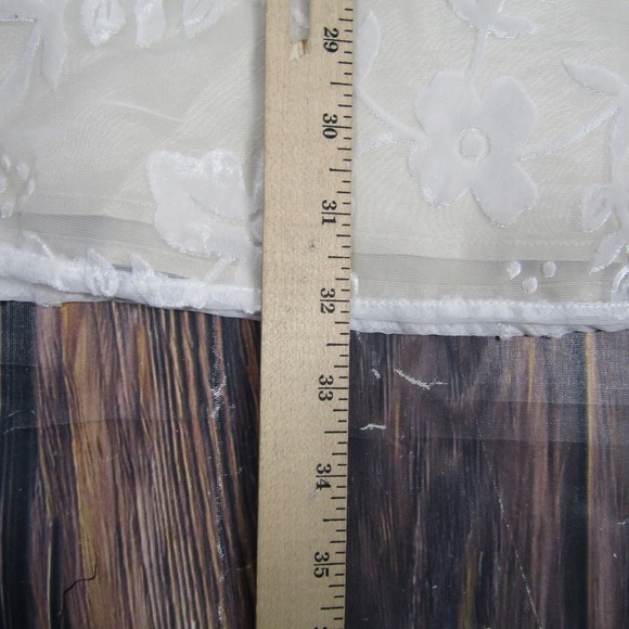 Lulus Dress Womens Medium Beige White Floral Embroidered Mesh Overlay Sleeveless - Picture 5 of 6